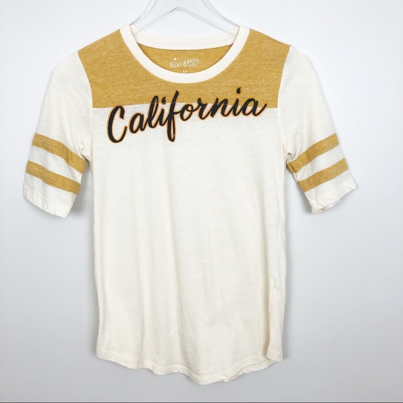 Lucky Brand Tops - Lucky Brand | California Football Tee Mustard XS